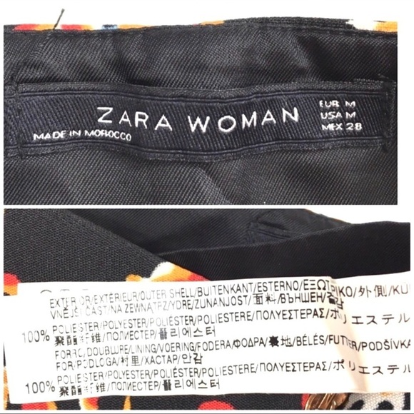 Zara Floral Full Zip Front Floral Mini Skirt - Picture 5 of 7